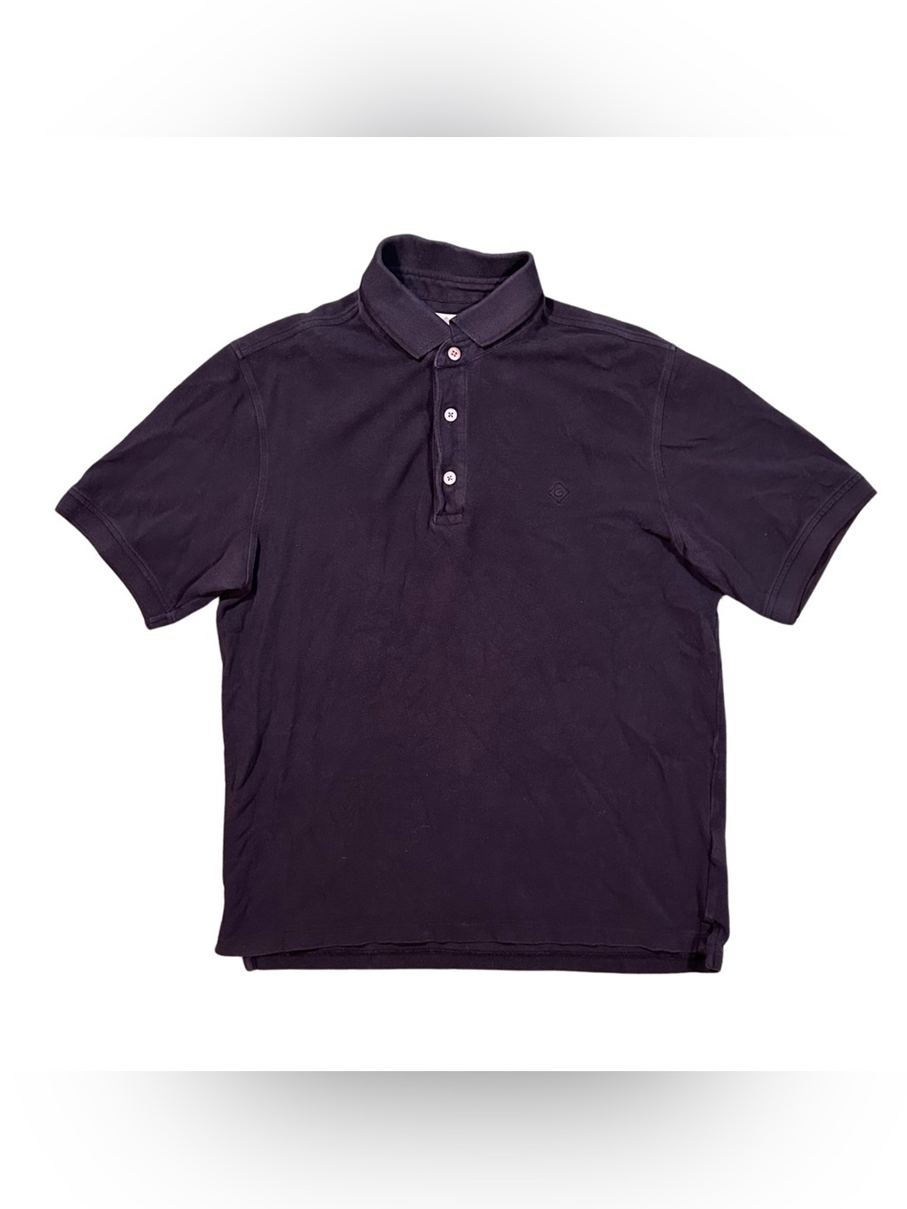 Gant Diamond G Black Short Sleeve Cotton Slim Fit Polo GUC M